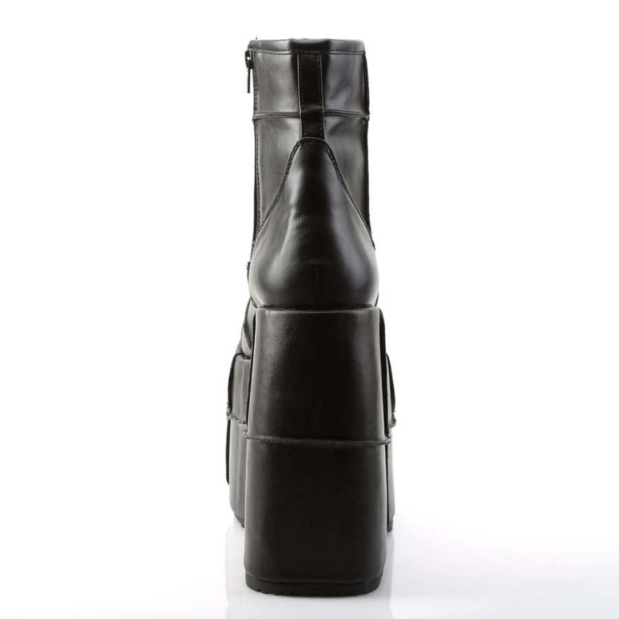 Stack-201 Black Vegan Leather Demonia