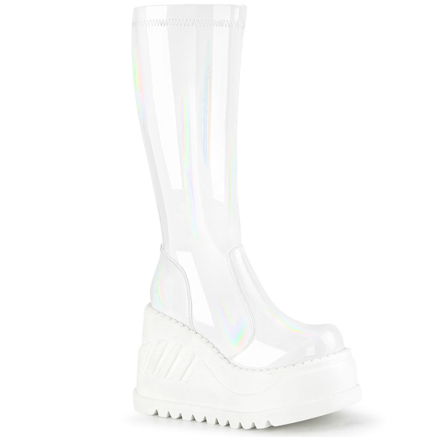 Stomp-200 Demonia White Hologram Stretch Patent
