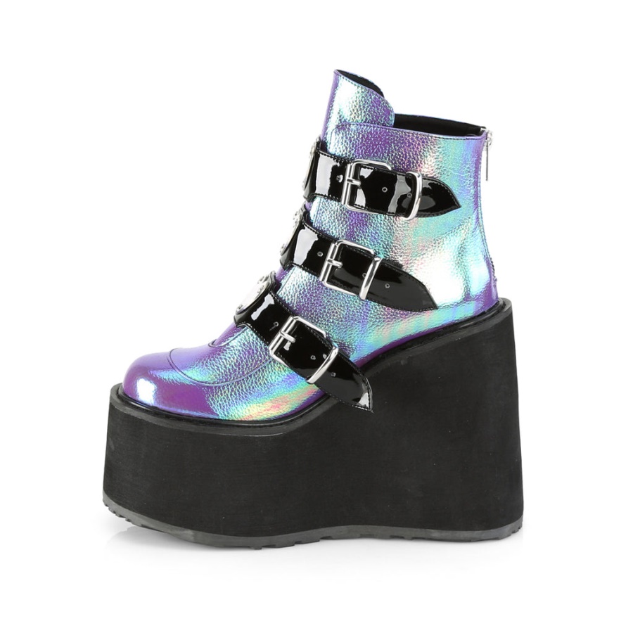 Swing-105 Purple Iridescent Vegan Leather Demonia