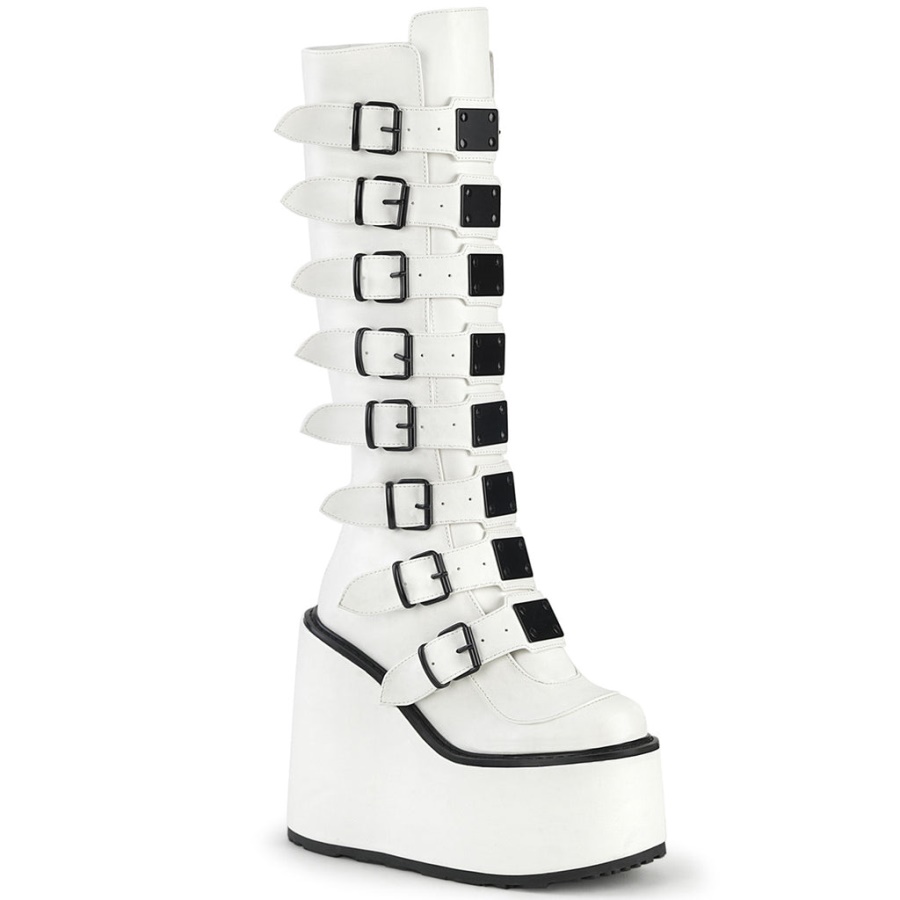 Swing-815 Demonia White Vegan Leather