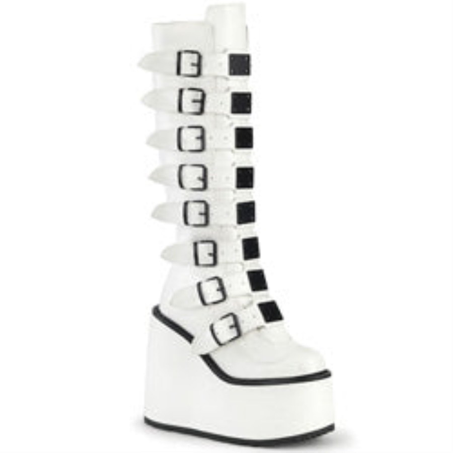 Swing-815 Demonia White Vegan Leather