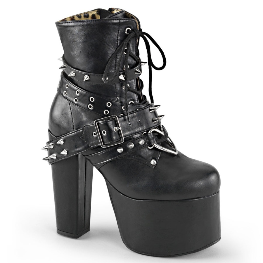 Torment-700 Black Vegan Leather Demonia