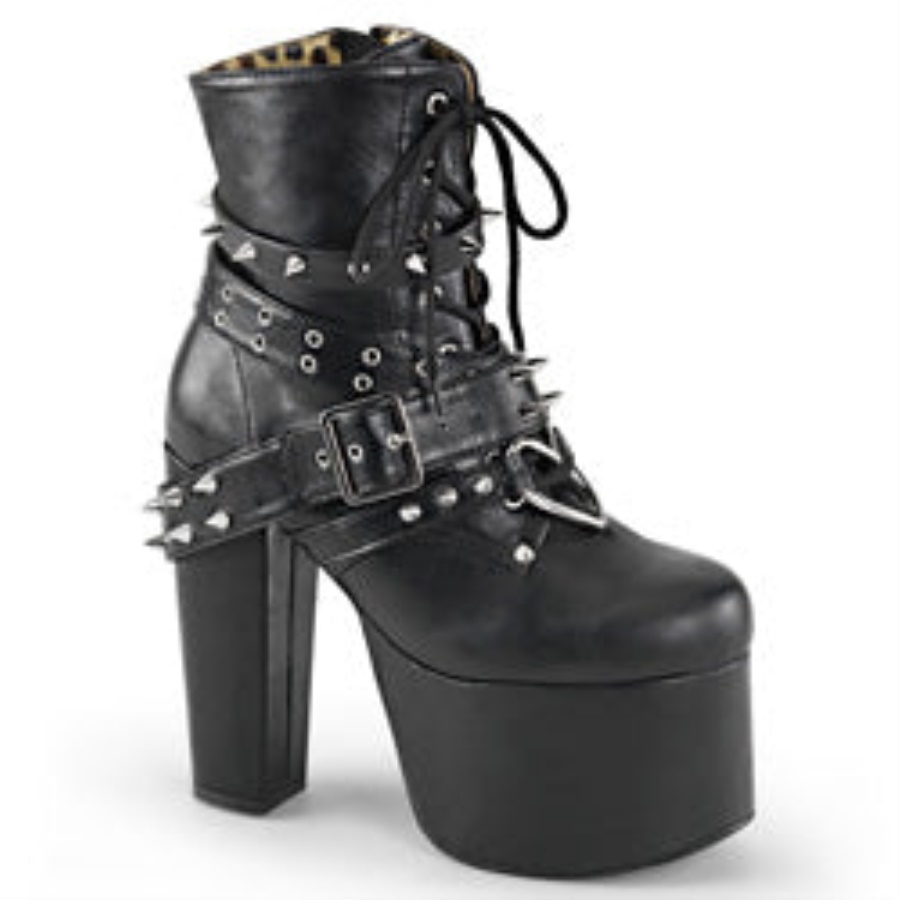 Torment-700 Black Vegan Leather Demonia
