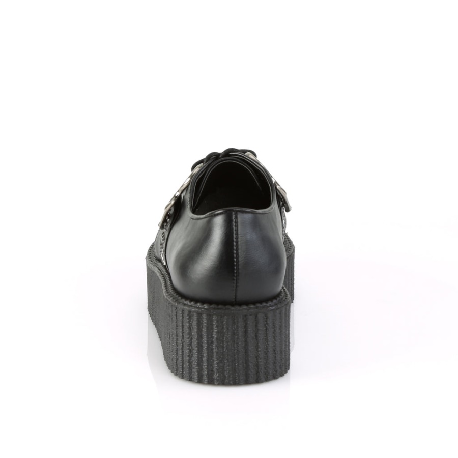 V-Creeper-516 Black Vegan Leather Demonia