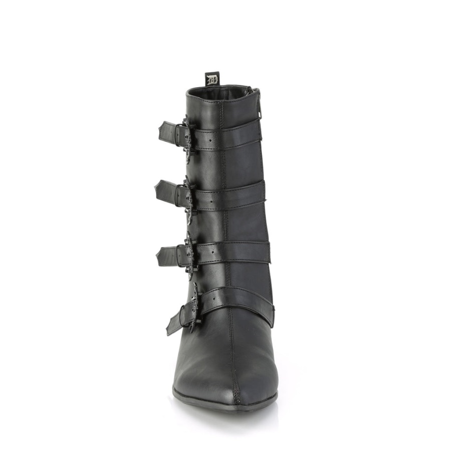 Warlock-110-B Demonia Black Vegan Leather