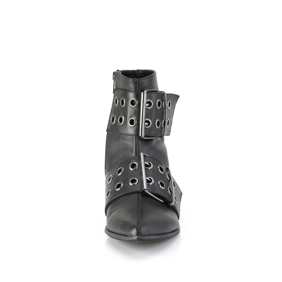 Warlock-55 Demonia Black Vegan Leather