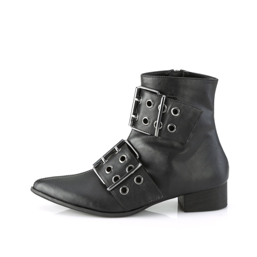 Warlock-55 Demonia Black Vegan Leather