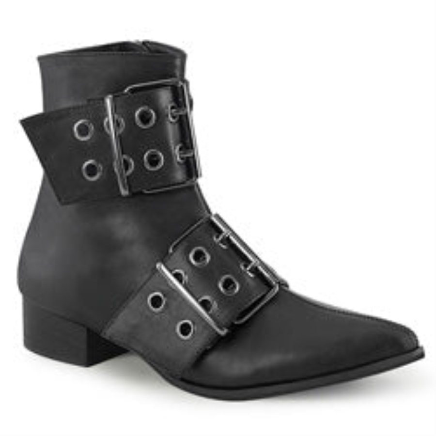Warlock-55 Demonia Black Vegan Leather