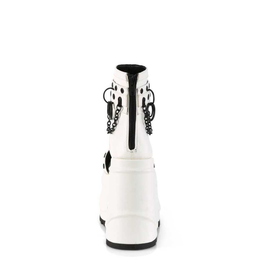 Wave-22 Demonia White Vegan Leather