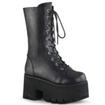 Ashes-105 Black Vegan Leather Demonia