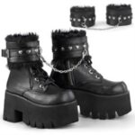 Ashes-57 Demonia Black Vegan Leather - Image 6