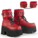Ashes-57 Red Vegan Leather Demonia - Image 6