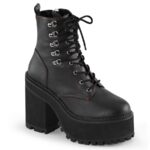 Assault-100 Demonia Black Vegan Leather - Image 2