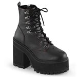 Assault-100 Demonia Black Vegan Leather