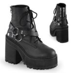 Assault-101 Black Vegan Leather Demonia - Image 6