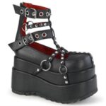 Bear-28 Black Vegan Leather Demonia - Image 6