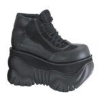 Boxer-01 Demonia Black Vegan Leather