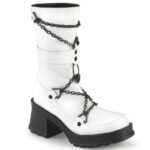 Bratty-120 Demonia White Vegan Leather - Image 2