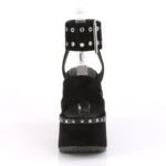 Camel-102 Black Vegan Suede Demonia - Image 3