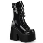 Camel-250 Black Patent Demonia - Image 2