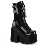 Camel-250 Black Patent Demonia - Image 6