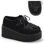 Creeper-216 Demonia Black Vegan Suede - Image 6