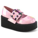 Creeper-230 Demonia Baby Pink Holo Patent - Image 3