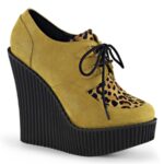 Creeper-304 Demonia Mustard Vegan Suede-Animal - Image 2