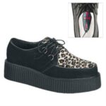 Creeper-400 Demonia Black Suede-Cheetah Fur - Image 6