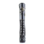 Crypto-302 Demonia Black Vegan Leather-Microfiber - Image 3