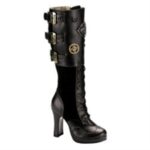 Crypto-302 Demonia Black Vegan Leather-Microfiber - Image 6