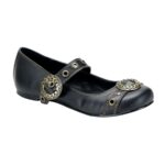 Daisy-09 Demonia Black Vegan Leather - Image 2