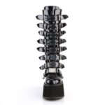Damned-318 Black Hologram Vegan Leather Demonia - Image 3