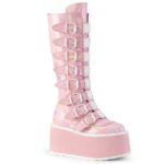 Damned-318 Demonia Baby Pink Holo Patent