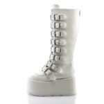 Damned-318 Demonia White Vegan Leather - Image 4