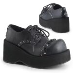 Dank-110 Demonia Black Vegan Leather