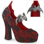 Demon-18 Demonia Red Satin-Black Lace - Image 2