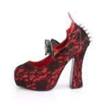 Demon-18 Demonia Red Satin-Black Lace - Image 4