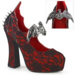 Demon-18 Demonia Red Satin-Black Lace - Image 6