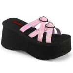 Demonia Baby Pink Holo Patent Funn-15 - Image 2
