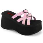 Demonia Baby Pink Holo Patent Funn-15 - Image 3