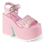 Demonia Baby Pink Vegan Leather Camel-17