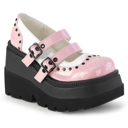 Demonia Baby Pink-White Patent Shaker-27