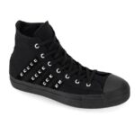 Demonia Black Canvas-Suede Deviant-103