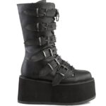 Demonia Black Cowboybiker Ankle Boot