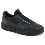 Demonia Black Faux Leather Sneeker-125 - Image 2