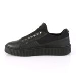 Demonia Black Faux Leather Sneeker-125 - Image 4