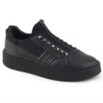 Demonia Black Faux Leather Sneeker-125 - Image 6