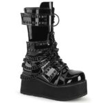 Demonia Black Patent Trashville-138