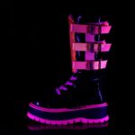Demonia Black Patent-U V Neon Pink Slacker-156 - Image 4